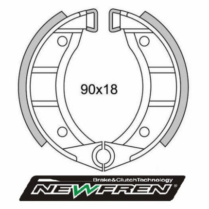 brake shoe set newfren bravo, ciao, si gf0151