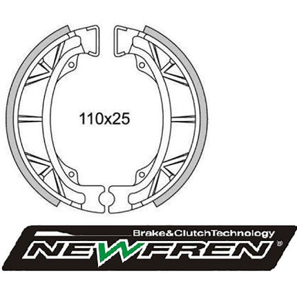 Brake shoe set newfren Kisbee, Tweet, Cello/Allo, Fiddle, Ludix, Orbit, Sco China 4T GF1043