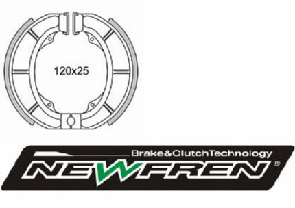 Brake shoes Newfren Derbi Address, Atlantis, CP50, Hunter, Vamos GF1233