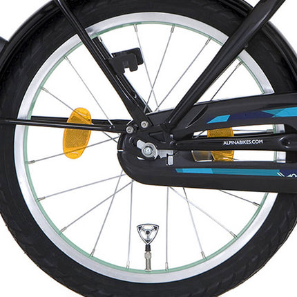 Roue arrière Alpina 18 moyeu frein J20 rayons zinc menthe