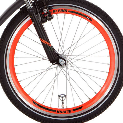 Alpina front wheel 22 J19DB orange zinc spk