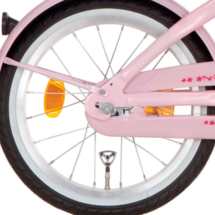 Roue arrière Alpina 16 moyeu frein J20 blanc brillant zinc rayons