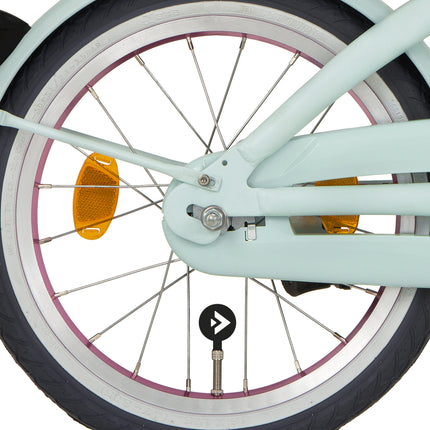 Roue arrière Alpina 16 HLQ-10A-1 anodisée rose zinc spk