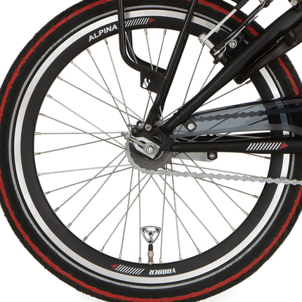 Alpina rear wheel 22 HLQC Yabber black zinc spk