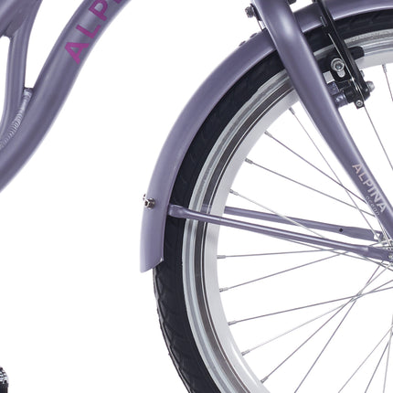 Alpina spatbord set + stang 20 Ocean hazy lavender matt