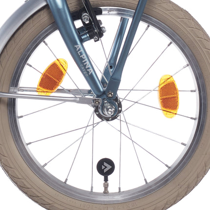 Alpina front wheel 16 HLQ-10A-1 silver zinc spk