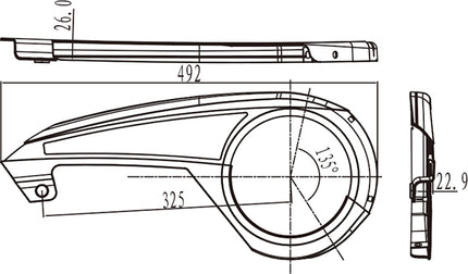 TTP Kettingbeschermer 44T – Zwart / Transparant