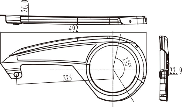 TTP Kettingbeschermer 44T – Zwart / Transparant