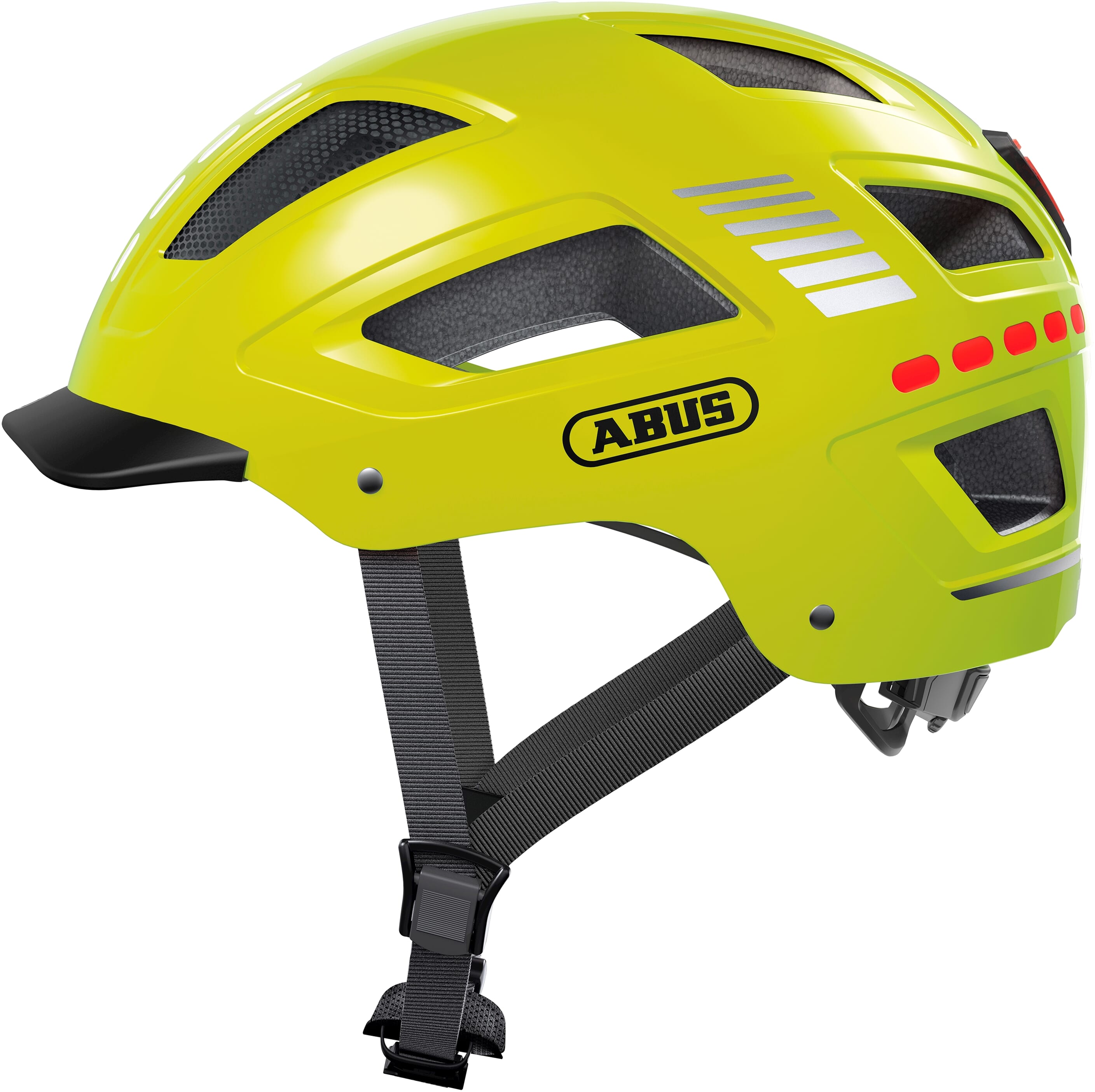 Abus helm Hyban 2.0 LED signal yellow M 52-58cm