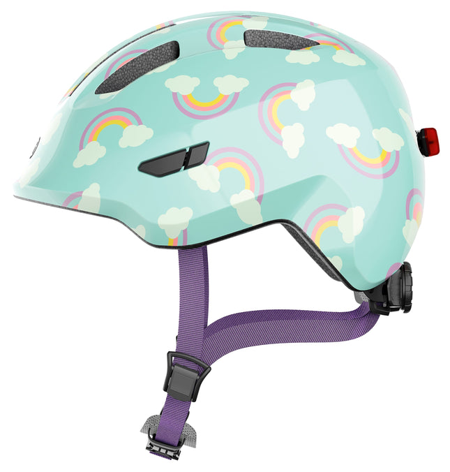 Abus helm Smiley 3.0 LED blue rainbow M 50-55cm