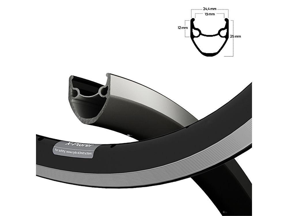 Ryde velg 20x1.75  X-Plorer zwart CNC 36/14