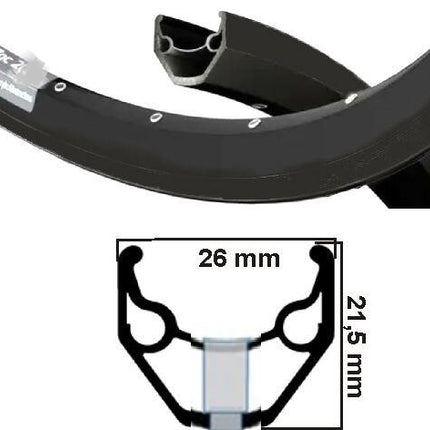 Ryde rim 28 ZAC421 black disc 36/14