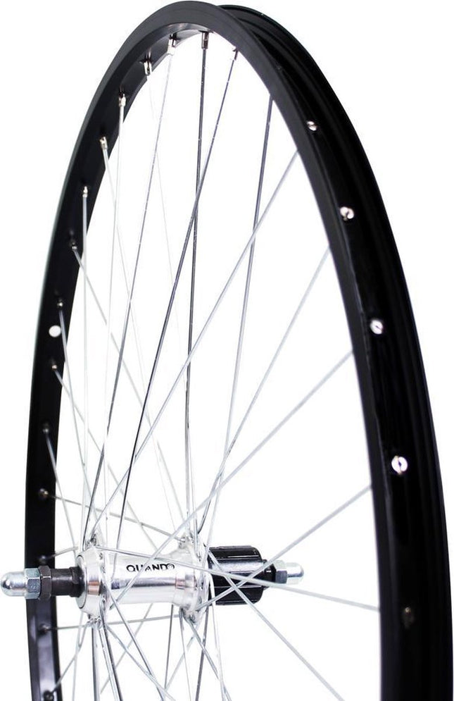 Roland achterwiel 28 vast cass 7v Alu AS26 zwart zink spk