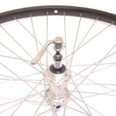 Roue arrière Roland 28 blocage rapide roue libre Alu AS26 noir zinc spk
