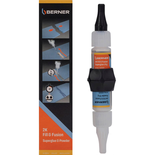 Berner 2-componentenlijm Superglue 2K fill & fusion 10g
