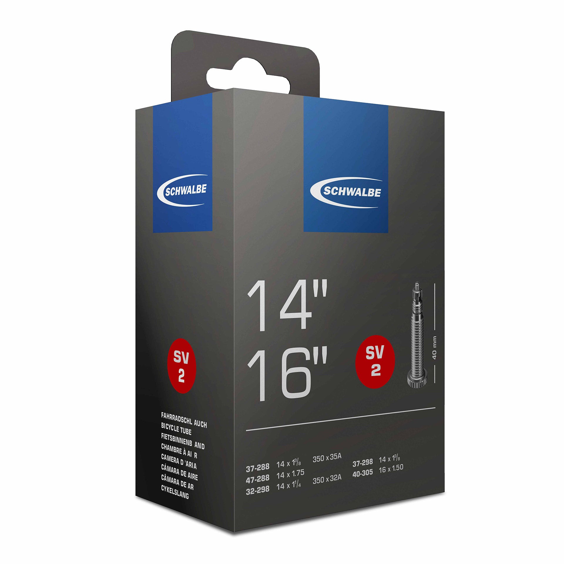 Schwalbe binnenband SV2 14" 32/47-288/305 FV 40mm