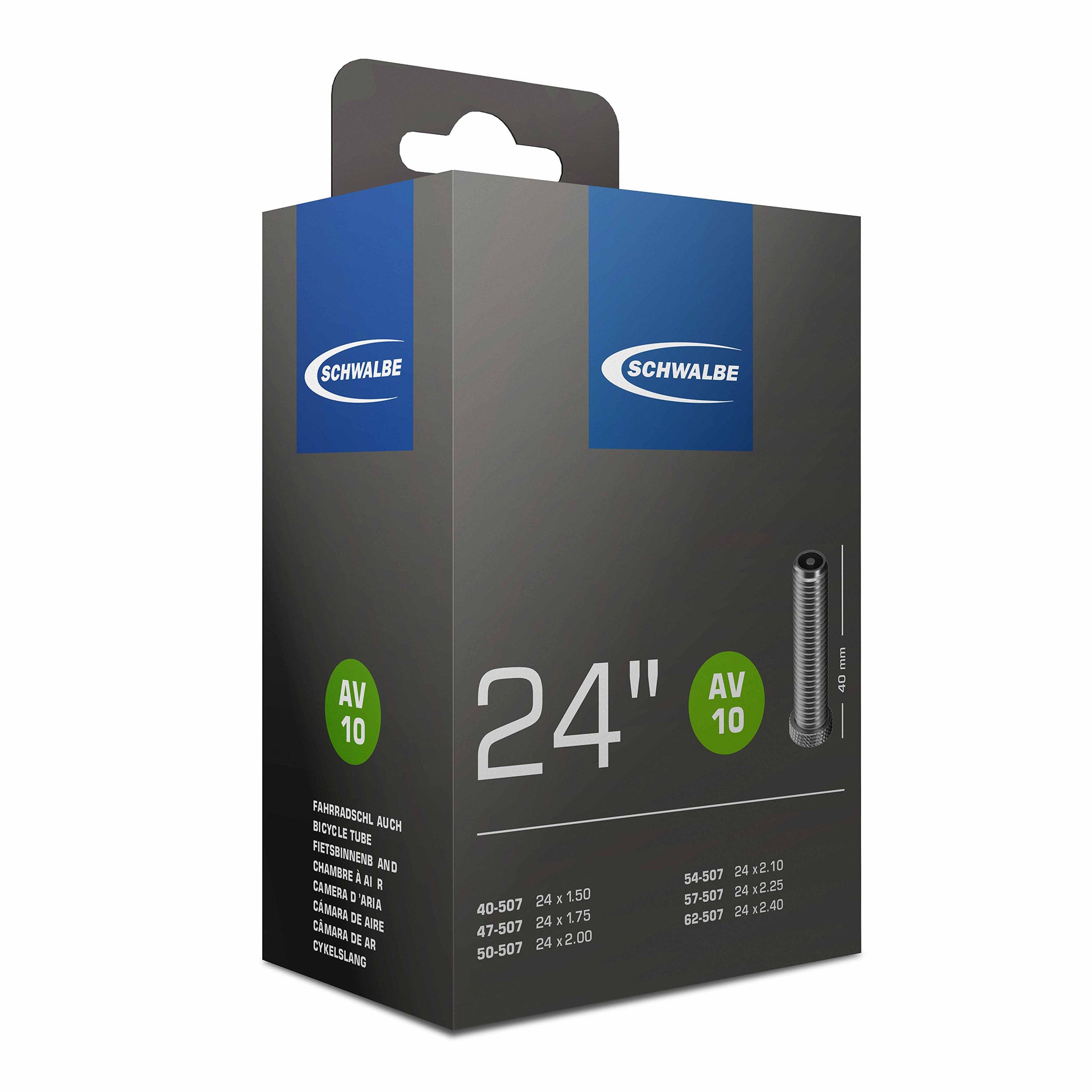 Schwalbe binnenband AV10 24" 40/62-507 AV 40mm