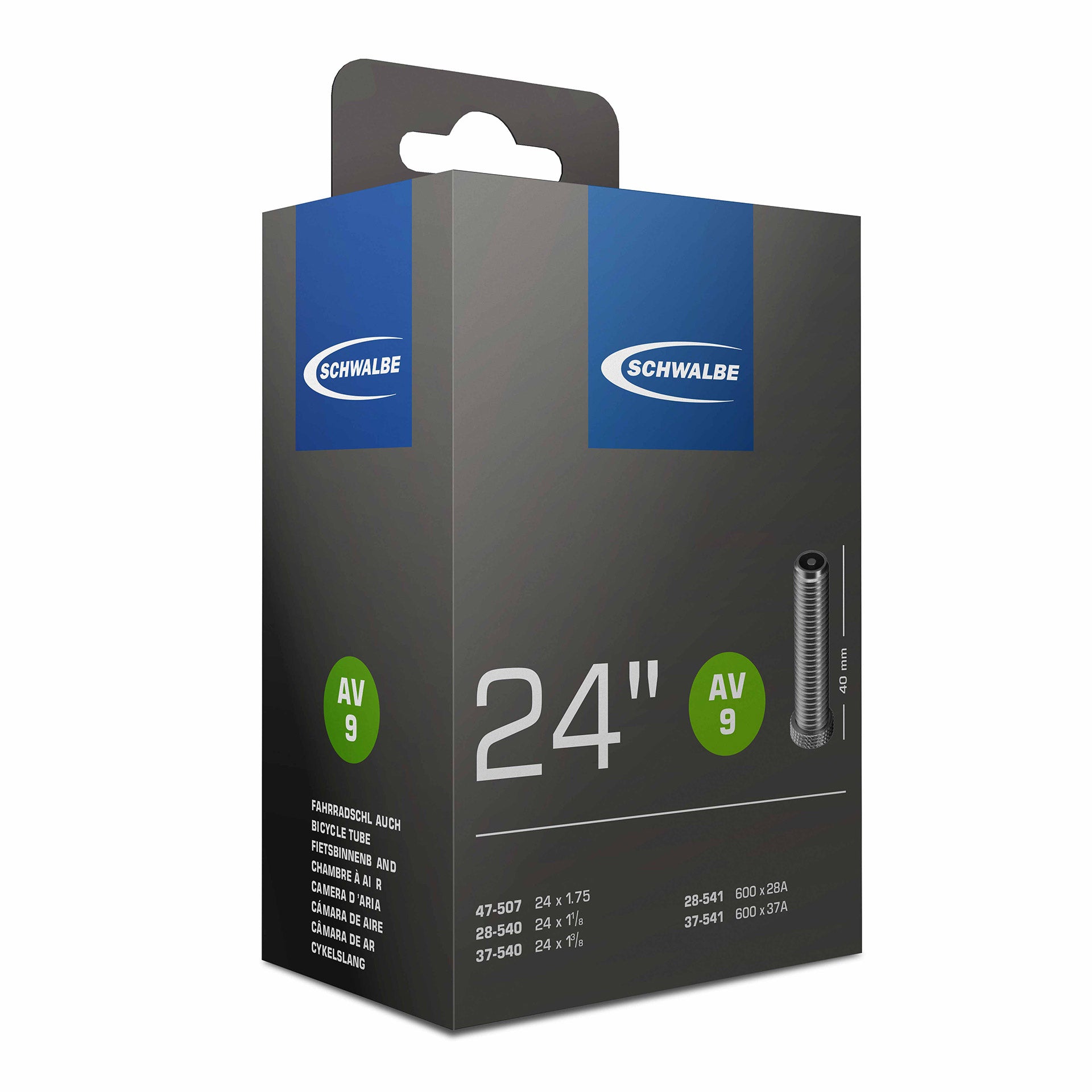 Schwalbe binnenband AV9 24" 28/47-507/541 AV 40mm