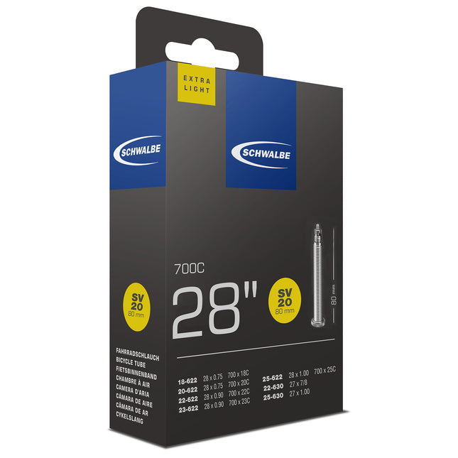 Schwalbe binnenband SV20 28" 18/25-622/630 FV 80mm