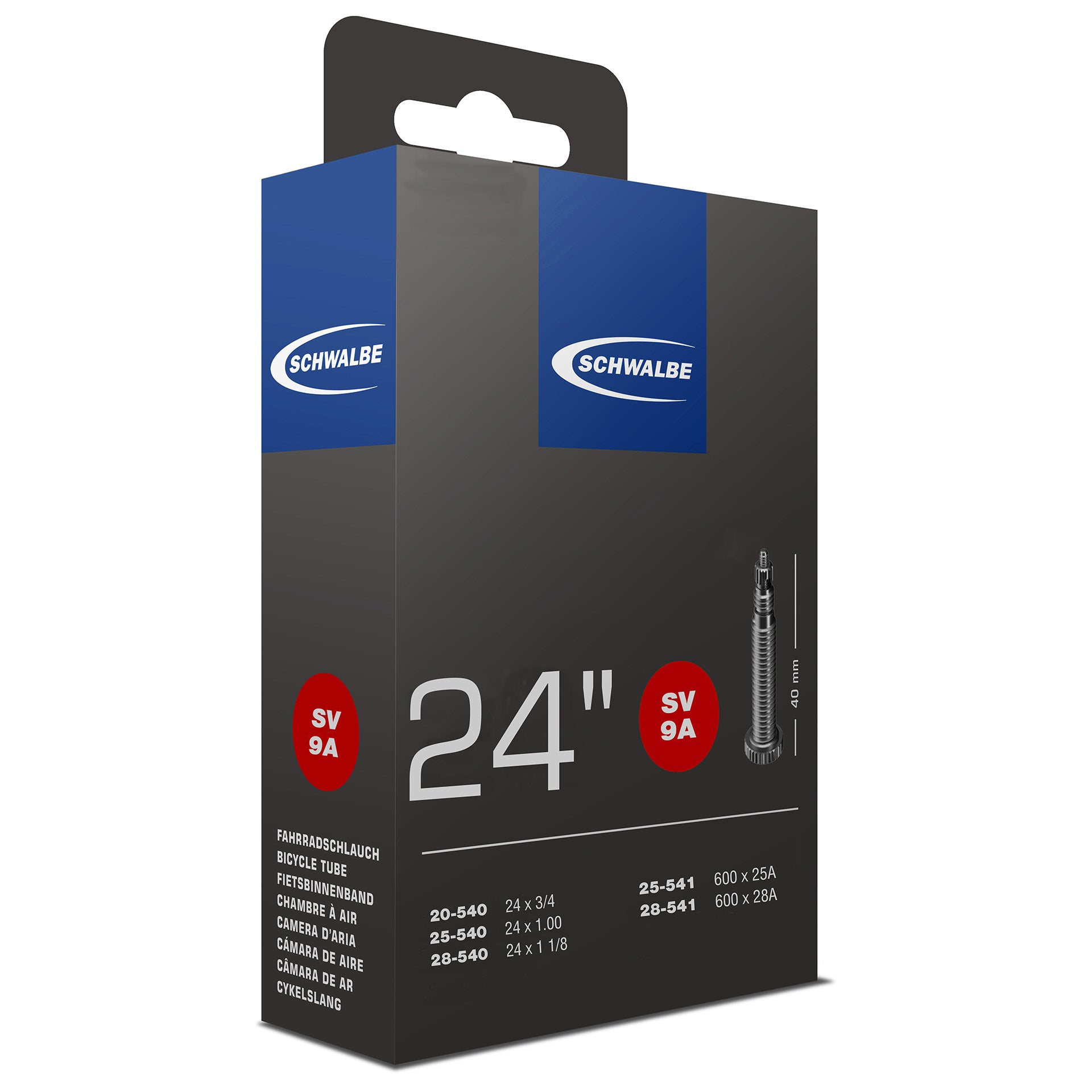 Schwalbe binnenband SV9A 24" 20/28-540/541 FV 40mm