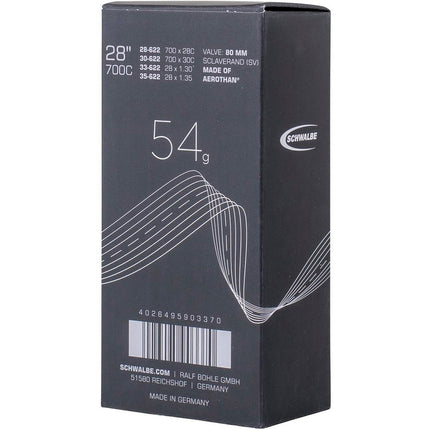 Schwalbe binnenband Aerothan SV16E 28" 28/35-622 FV 80mm - afbeelding 2