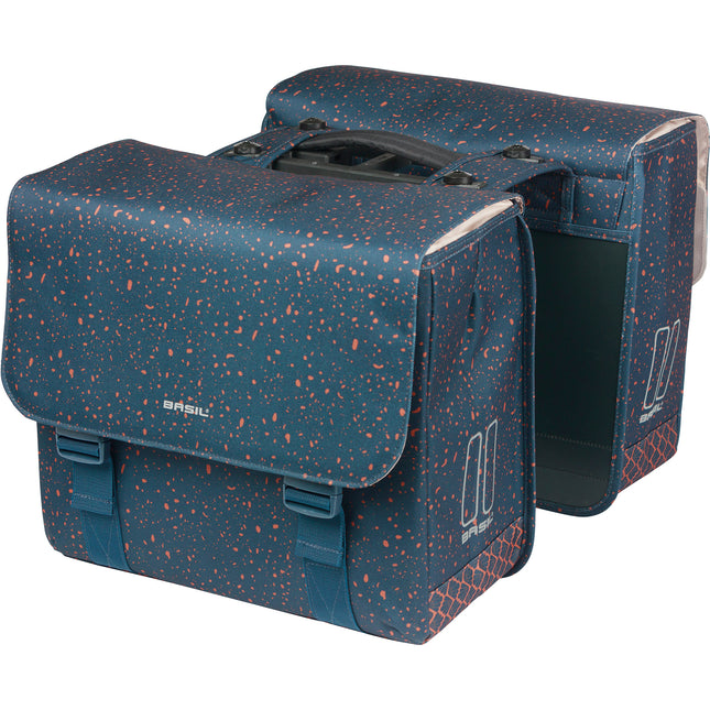 Basil dubbele tas Flair MIK 35l marineblauw