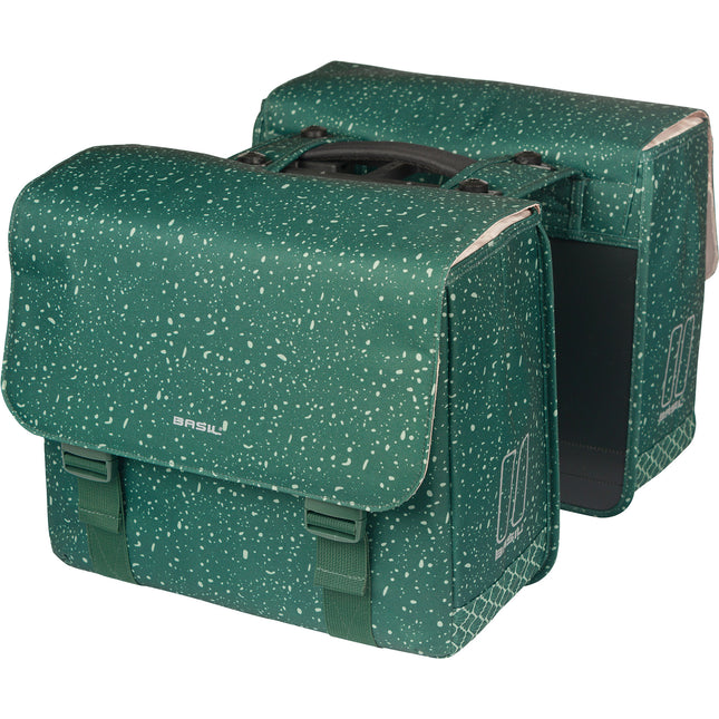 Basil dubbele tas Flair MIK 35l groen