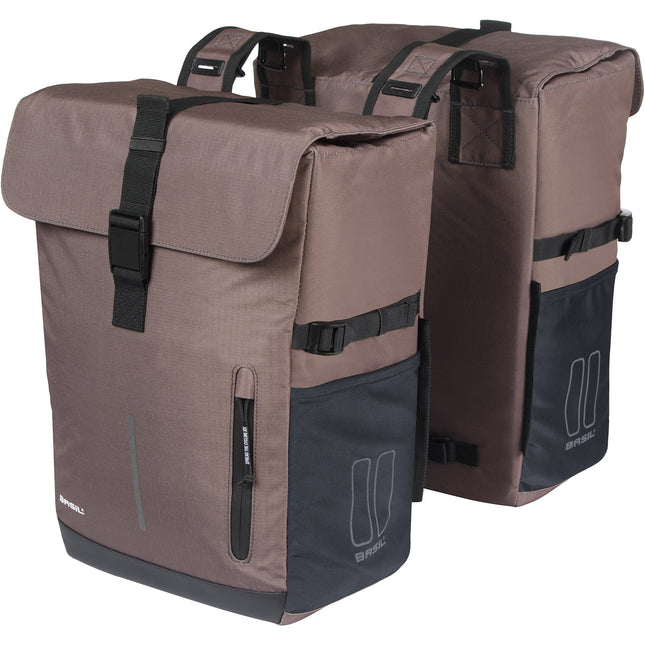 Basil dubbele tas Move 30l bruin