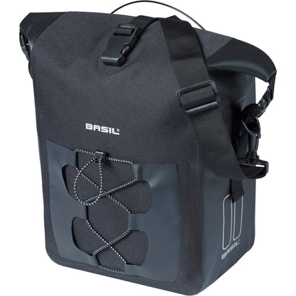 Basil enkele tas Navigator M MIK studs waterproof 14l zwart