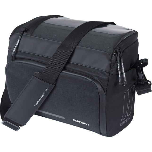 Basil stuurtas Move 7-8l zwart met adapterplaat