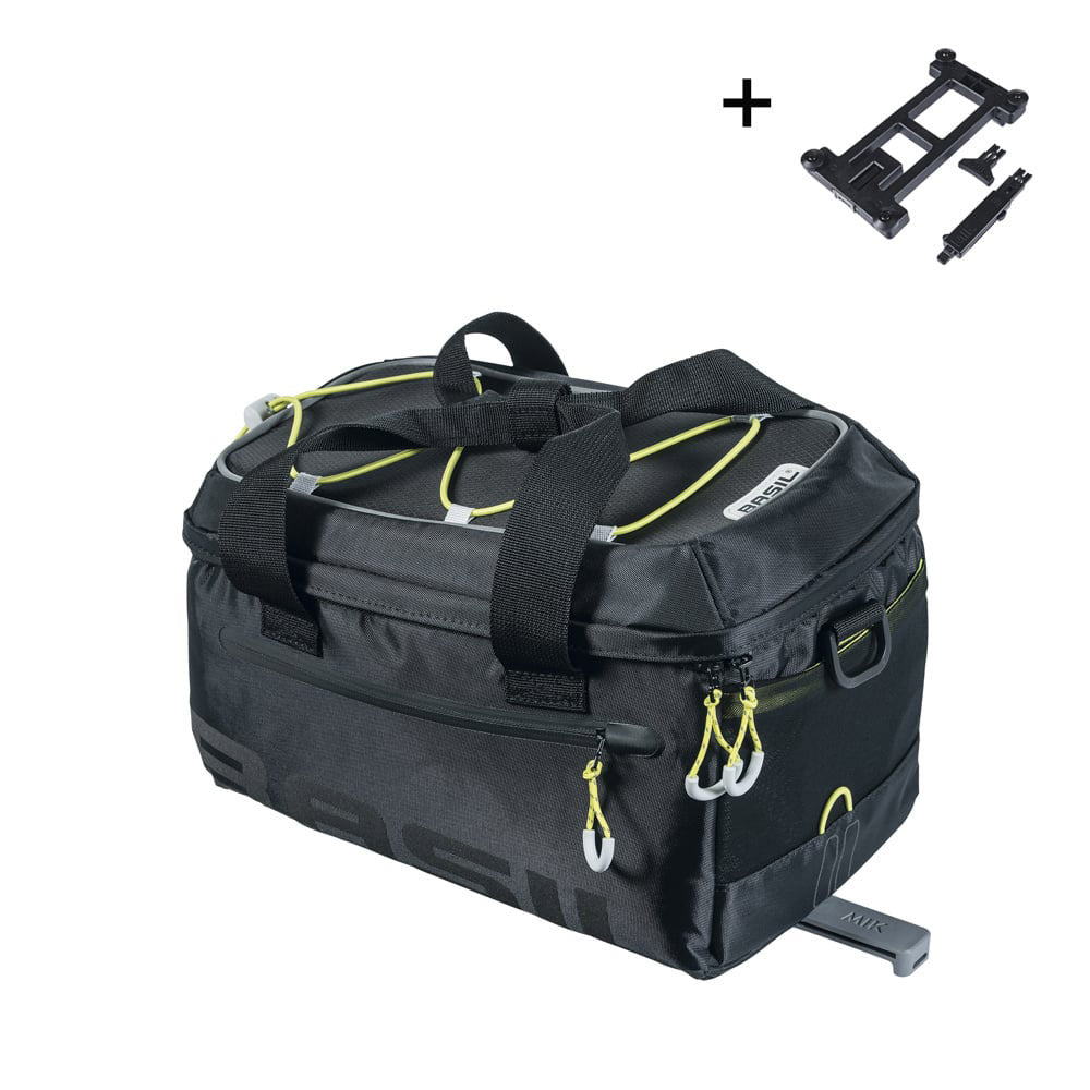 Basil bagagedragertas Miles MIK 7l zwart/lime