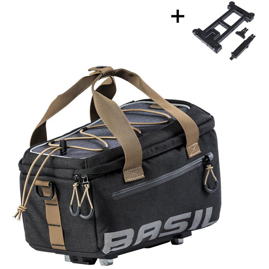 Basil bagagedragertas Miles MIK 7l zwart/grijs