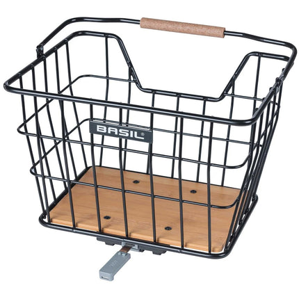 Basil mand Nordland MIK 23l staal zwart/bruin