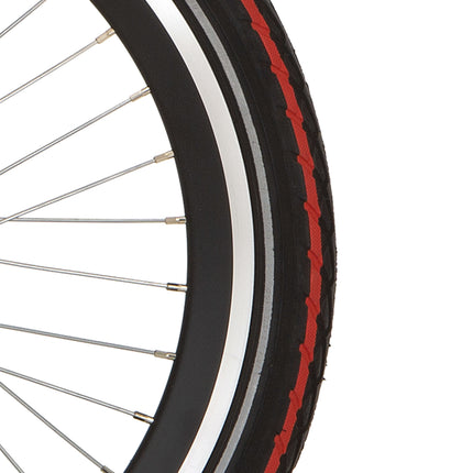Deli Tire btb SA-206 20 x 1.75 noir bande rouge réflecteur
