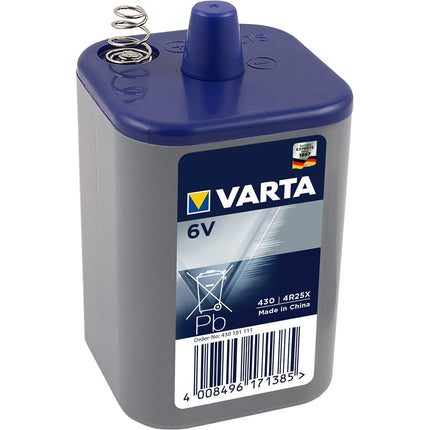 Varta battery 6V block w/spring (1)