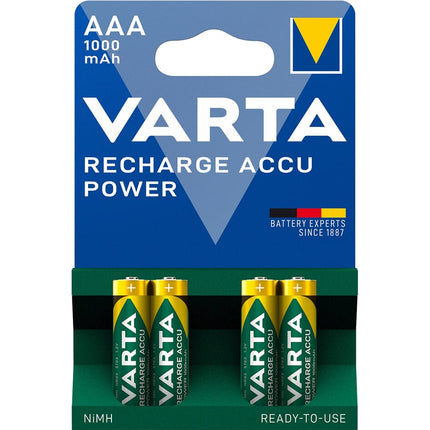 Varta batterij R03 AAA oplaadbaar 1000mAh krt (4)