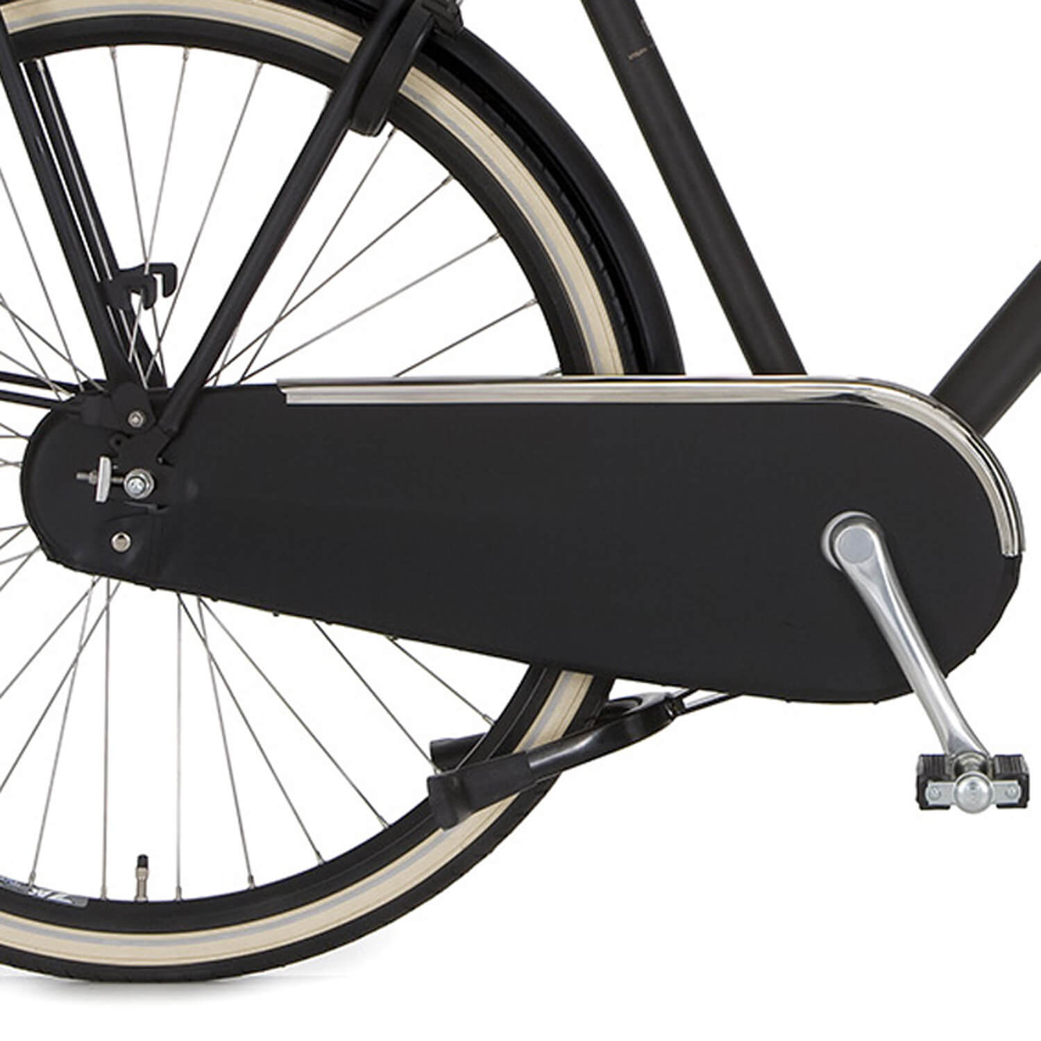 Cortina kettingkast lakdoek U4 jet black matt 7v chroom