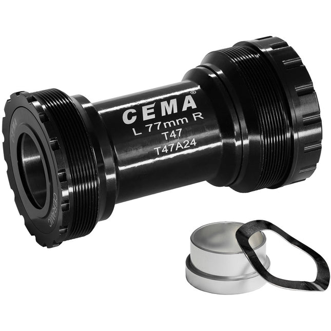 CEMA bracketas T47A SRAM GXP SG3 coated keramisch zwart