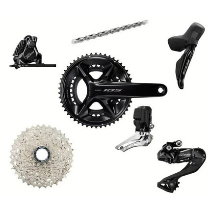 Shimano groepset 105 Disc R7100 2x12v 34/50 175mm