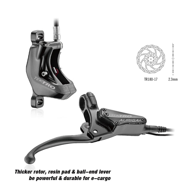 Tektro HD-E740 hydr.schijfrem Auriga LH, 1800mm leiding, zw.