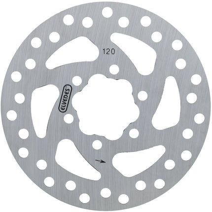 Elvedes rotor BMX 120mm 6 gaats met RVS bouten