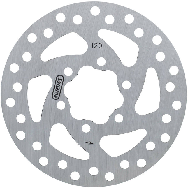 Elvedes rotor BMX 120mm 6 gaats met RVS bouten