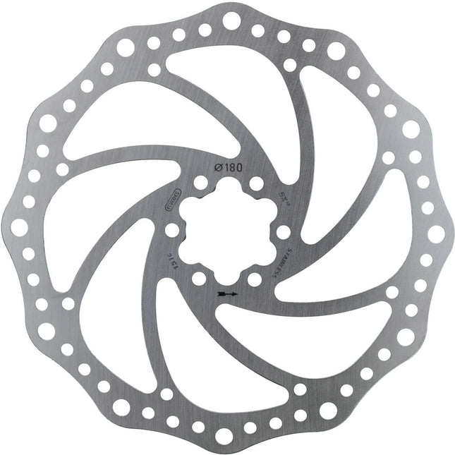 Elvedes rotor SX18 180mm 151g 6 gaats+boutjes RVS 6821