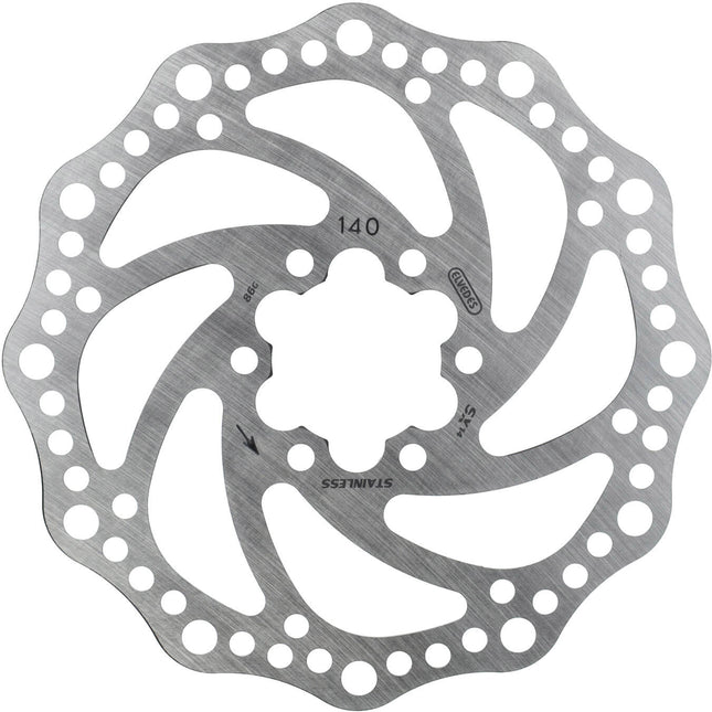 Elvedes rotor SX14 140mm 6 holes + bolts stainless steel