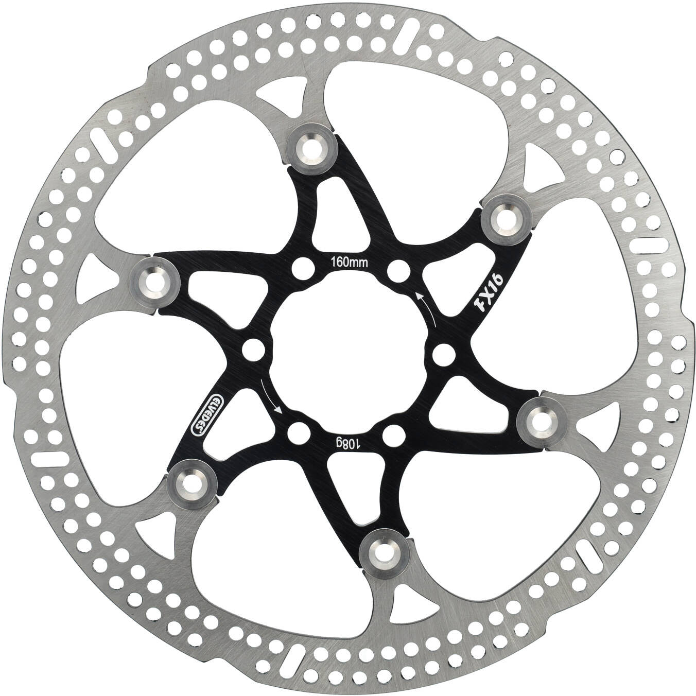 Elvedes floating rotor 160mm 108g 6 gaats+bout zw 2015146
