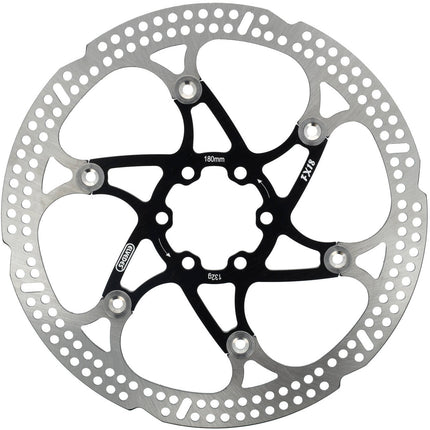 Elvedes floating rotor 180mm 132g 6 holes + bolt black 2015149