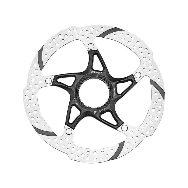 Remschijf TRP-25 centerlock 160mm Tektro zilver/zwart