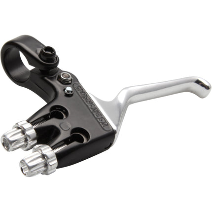 Levier de frein double Elvedes pour 2 câbles acier 23mm droit
