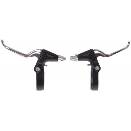 VWP Remgreepset 2-vinger v-brake zwart/zilver
