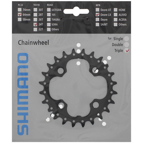 Shimano kettingblad Deore LX  10V FC-T761 Y1LU24000 zw. 24T